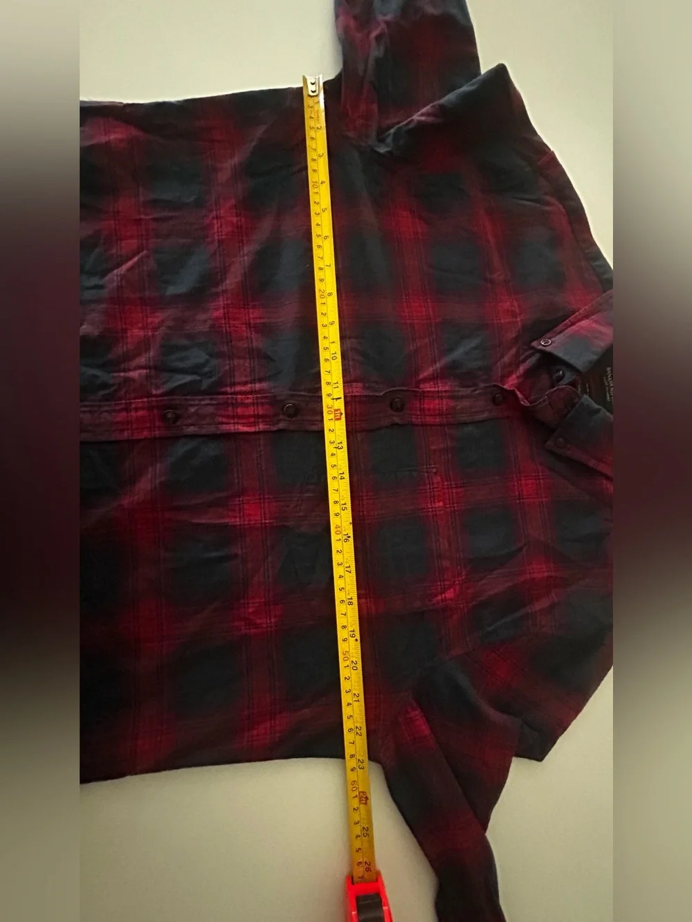 Banana Republic Men’s Slim Fit Luxe Flannel Shirt Red & Navy Size Large
